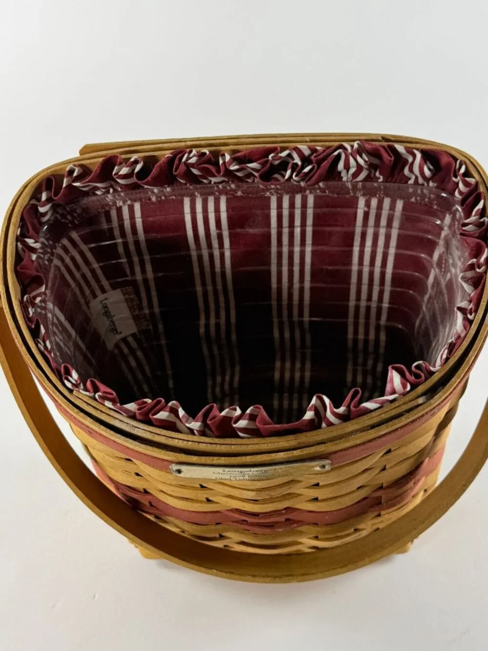 Longaberger Christmas Collection 1998 Glad Tidings Basket W/ Liner & Protector